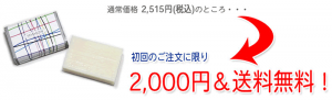 初回に限り2,000円＆送料無料